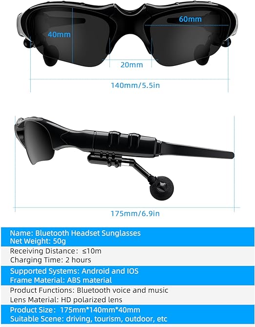 Smart Wireless Headphone Calling Sunglasses